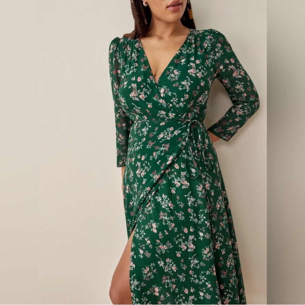 NWT Reformation Melba Wrap Dress Large - Picture 3 of 4